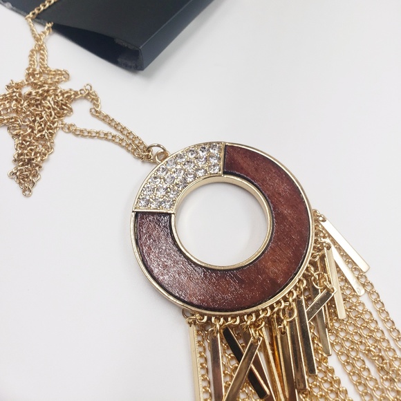 🆕Thalia Sodi Gold Tone Necklace w/ Circle Pendant - Picture 5 of 8